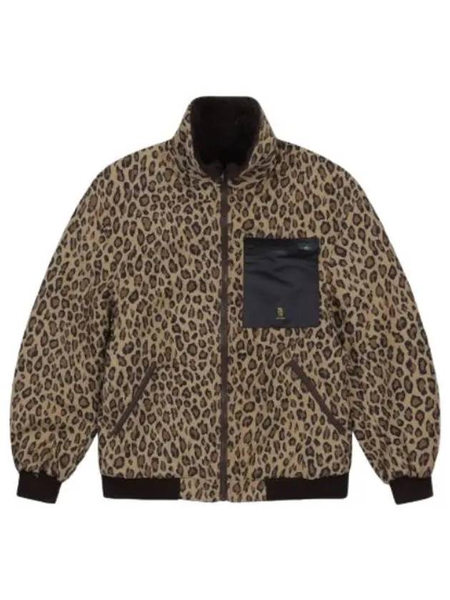 Reversible windbreaker jacket brown leopard jumper - R13 - BALAAN 1