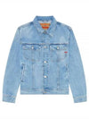 Cotton Denim Jacket Blue - DIESEL - BALAAN 2