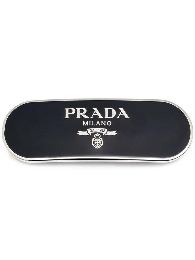 Round Metal Hair Clip Black - PRADA - BALAAN 3