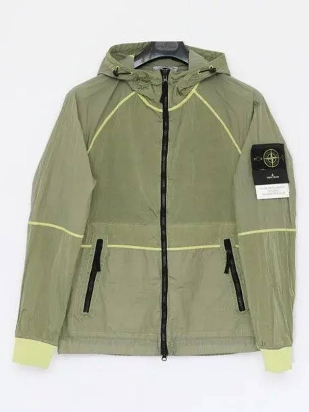 Watro Nylon Hooded Jacket Lime Green - STONE ISLAND - BALAAN 2