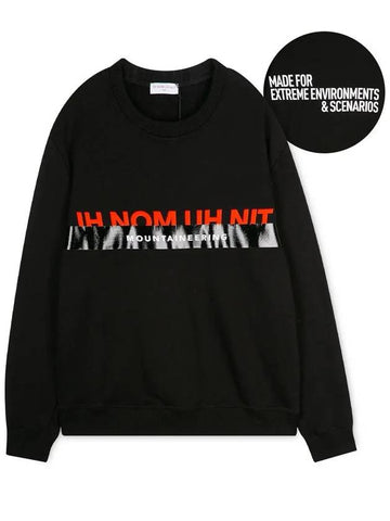 Men's Logo Print Black Sweatshirt NMW20202 009 - IH NOM UH NIT - BALAAN 1