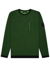 Men's Shadow Project Crewneck Lambswool Knit Top Green - STONE ISLAND - BALAAN 3