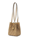 Origami FF Jacquard Mini Shoulder Bag Beige - FENDI - BALAAN 4