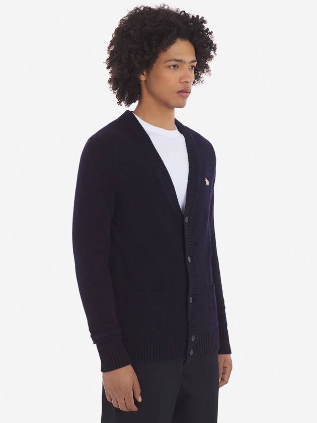 Baby Fox Patch Cosy Cardigan Navy - MAISON KITSUNE - BALAAN 4