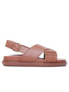 Fussbet Leather Sandals Brown - MARNI - BALAAN 2