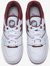 550 Logo Low Top Sneakers White Burgundy - NEW BALANCE - BALAAN 4