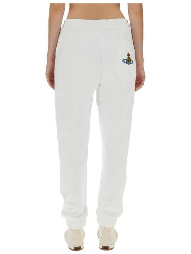 Logo Classic Drawstring Cotton Track Pants White - VIVIENNE WESTWOOD - BALAAN 5