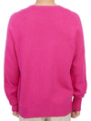 Crew Neck Lambswool Knit Top Pink - DRUMOHR - BALAAN 5