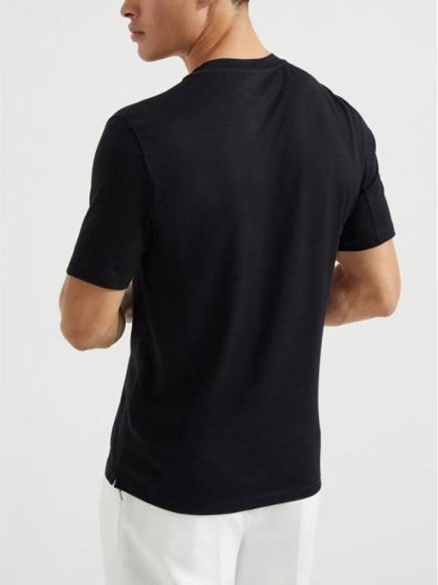 New York Print Short Sleeve T-Shirt Black - BRUNELLO CUCINELLI - BALAAN 3