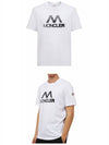 Side Three Stripes Logo Crew Neck Short Sleeve T-Shirt White - MONCLER - BALAAN 5