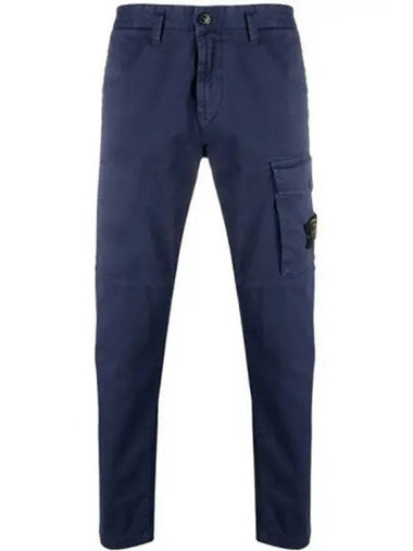 Wappen Patch Cargo Straight Pants Navy - STONE ISLAND - BALAAN 1