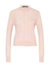 Face Patch Crop Cardigan Pink - ACNE STUDIOS - BALAAN 2