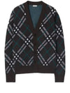 Checked wool mohair blend cardigan snug - BURBERRY - BALAAN 2