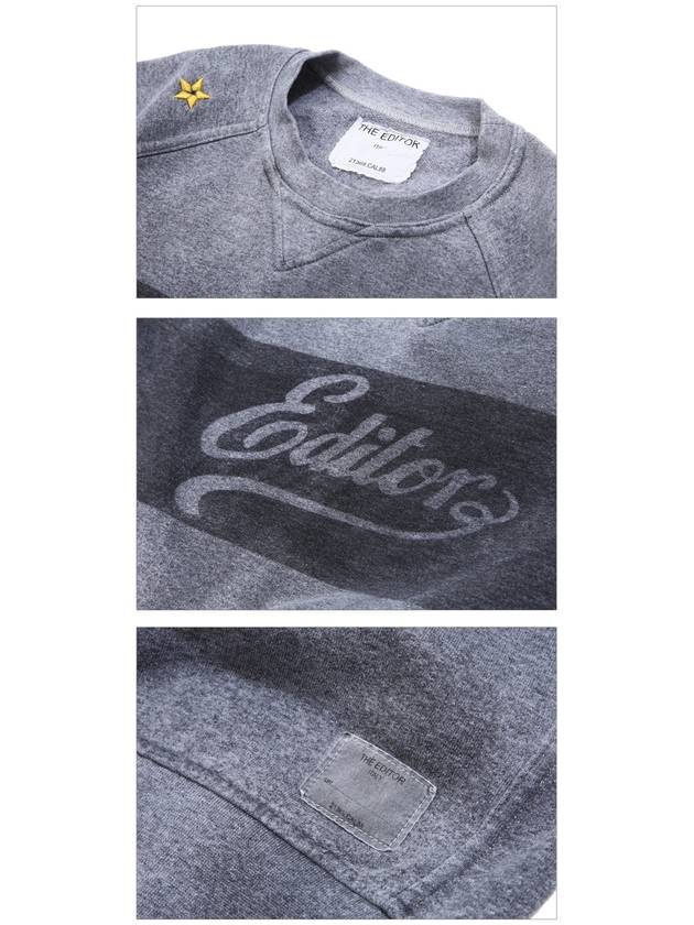 Logo Cotton Sweatshirt Grey - THE EDITOR - BALAAN 6