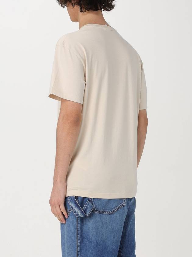 Embroidered Logo Cotton Short Sleeve T-Shirt Beige - JW ANDERSON - BALAAN 4