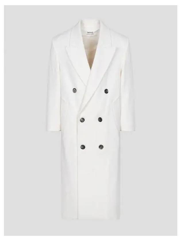 4 hour time deal women s double breasted coat jacket white domestic product - AMI - BALAAN 1