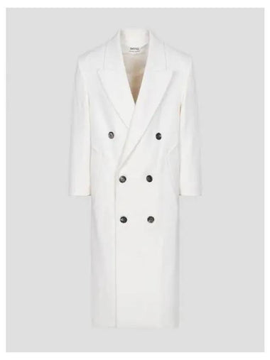 Women s Double Breasted Coat Jacket White Domestic Product - AMI - BALAAN 1