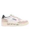 Women's Medalist Suede Lettering Low-Top Sneakers - AUTRY - BALAAN 1