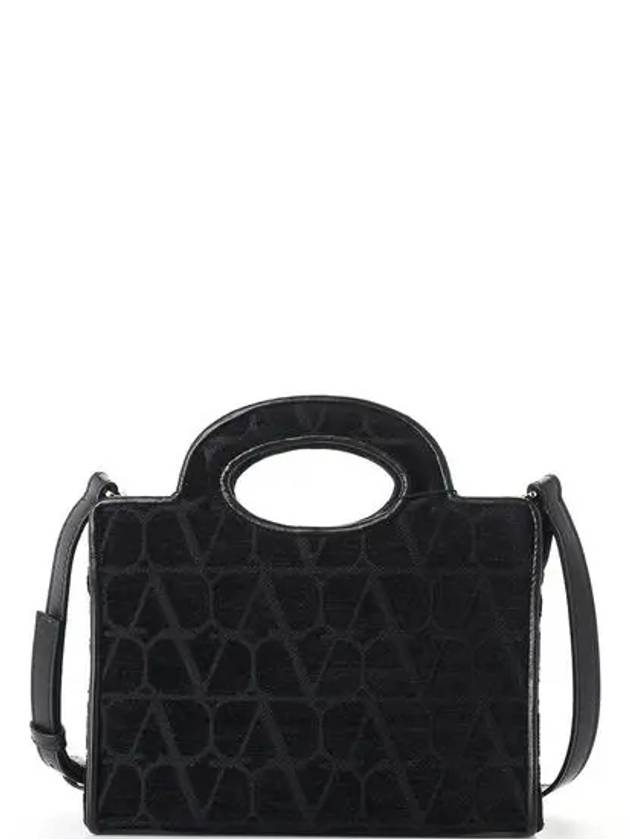 Toile Iconographe Le Troisieme Mini Tote Bag Black - VALENTINO - BALAAN 2