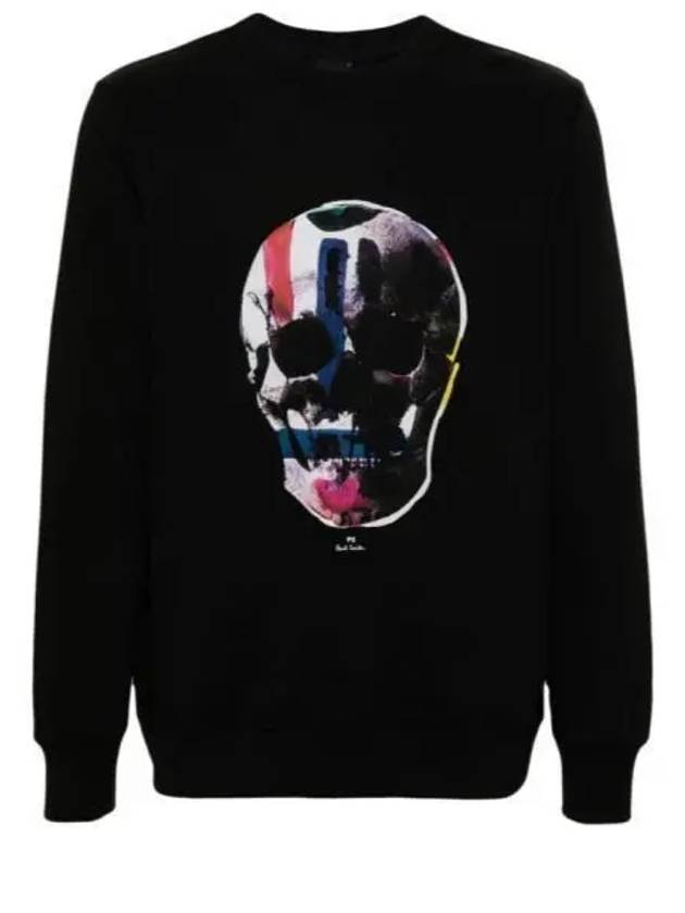 Skull Print Cotton Sweatshirt Navy - PAUL SMITH - BALAAN 2