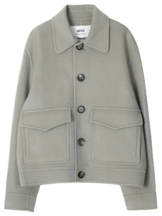 Coat boxy fit double face jacket - AMI - BALAAN 1