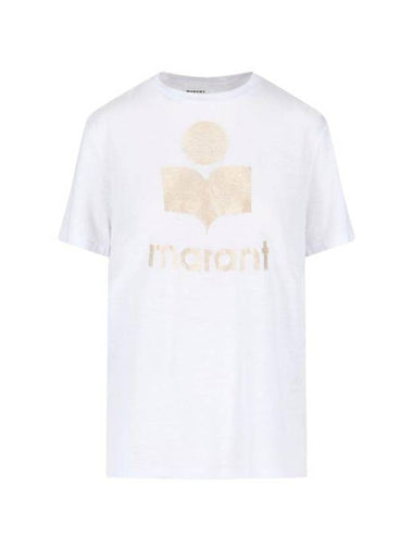 Zwell Logo Print Short Sleeve T-Shirt White - ISABEL MARANT - BALAAN 1