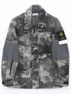 Dissolving Grid Camo Econyl Regenerated Nylon Hooded Jacket Grey - STONE ISLAND - BALAAN 4