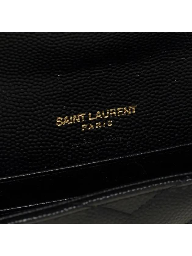 Monogram Envelope Small Half Wallet Black Gold - SAINT LAURENT - BALAAN 10