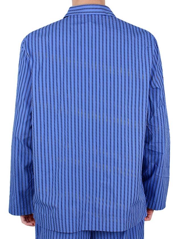 Poplin Pajamas Striped Organic Cotton Long Sleeve Shirt Boro - TEKLA - 5