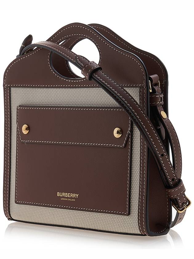 Pocket Logo Canvas Cross Bag Brown - BURBERRY - BALAAN 3