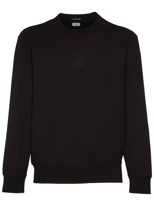 Stretch Fleece Crew Neck Sweatshirt Black - CP COMPANY - BALAAN 2