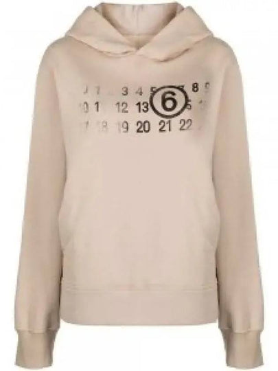 Woman's Logo Print Hoodie Top Beige - MAISON MARGIELA - BALAAN 2