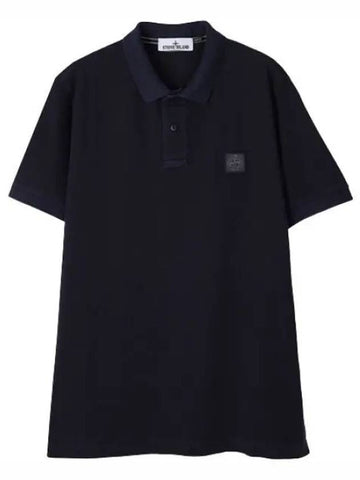 Pigment Dye Logo Patch Polo T Shirt Men s Collar - STONE ISLAND - BALAAN 1