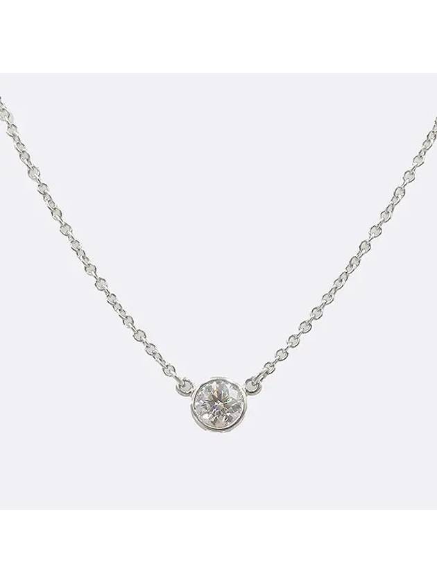 Tiffany 35008314 PT950 Platinum Gold ELSA PERETI by the Yard 1 point diamond necklace - TIFFANY & CO. - BALAAN 2