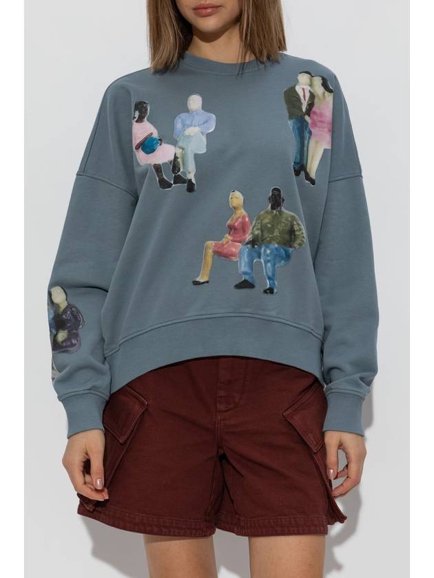 JW Anderson Printed Sweatshirt, Women's, Blue - JW ANDERSON - BALAAN 3