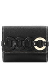 Darryl Small Calfskin 3-fold Bicycle Wallet Black - CHLOE - BALAAN.