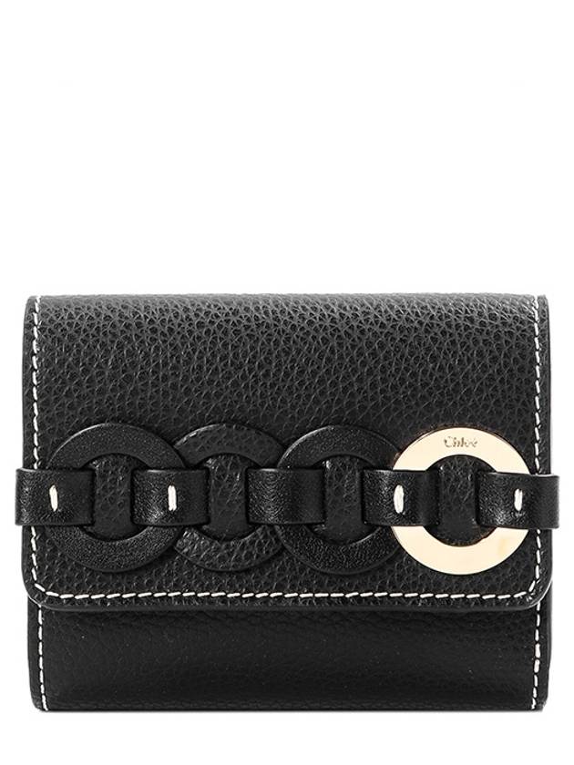 Darryl Small Calfskin 3-Fold Half Wallet Black - CHLOE - BALAAN 2