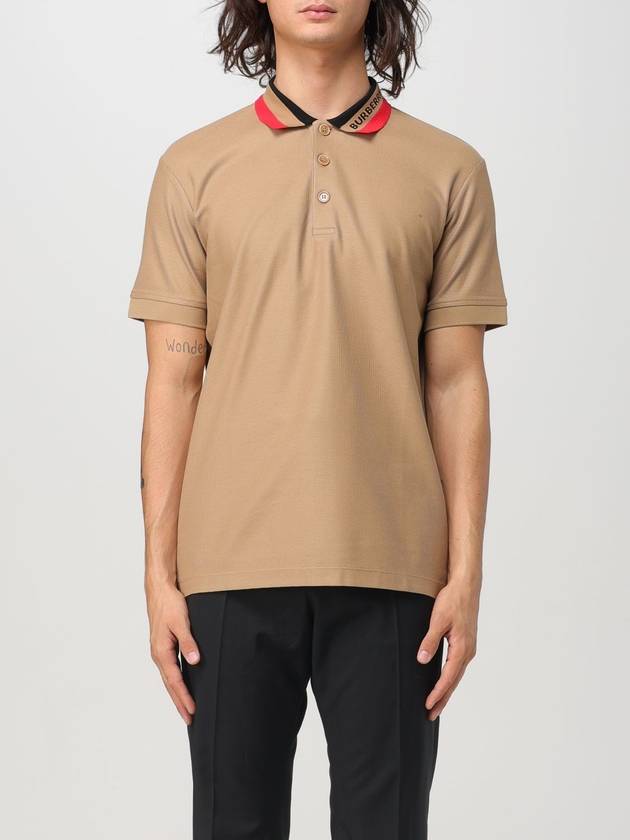 Logo Stripe Short Sleeve Polo Shirt Brown - BURBERRY - BALAAN 2