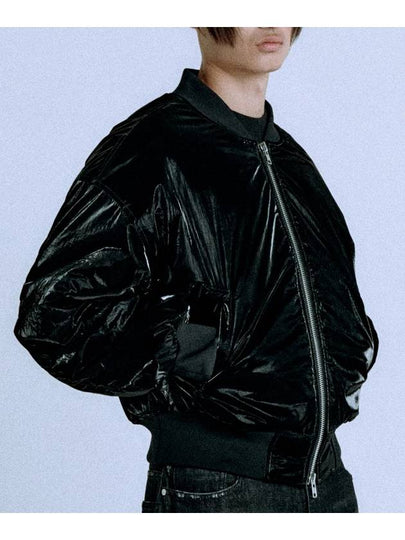 Balloon Sleeve MA1 Jumper Bomber Jacket Black - INTERSECTION - BALAAN 2