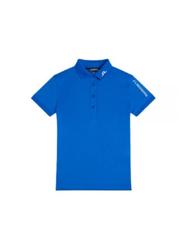 Tour Tech Short Sleeve Polo Shirt Blue - J.LINDEBERG - BALAAN 1