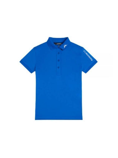 Tour Tech Short Sleeve Polo Shirt Blue - J.LINDEBERG - BALAAN 1