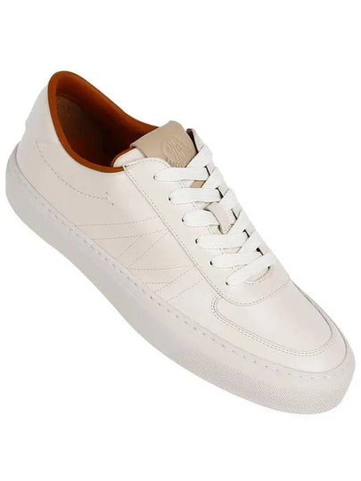 Leather Low Top Sneakers White - MONCLER - BALAAN 2