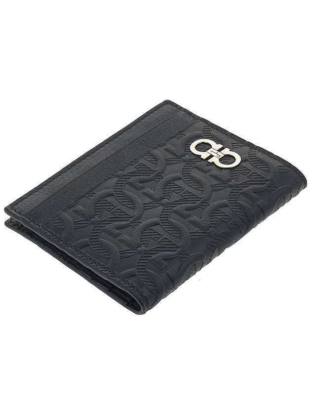 Men's Gancini Card Wallet 66 0966 NERO 9000 0753599 - SALVATORE FERRAGAMO - BALAAN 4