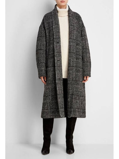 ELAYO wool check coat black 20AMA0770 20A022E - ISABEL MARANT - BALAAN 2