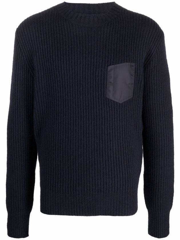 Men's Back Stitch Alpaca Knit Top Navy - MAISON MARGIELA - BALAAN 1