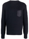 Men's Back Stitch Alpaca Knit Top Navy - MAISON MARGIELA - BALAAN 1