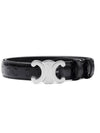 Triomphe Buckle Leather Belt Black - CELINE - BALAAN 1