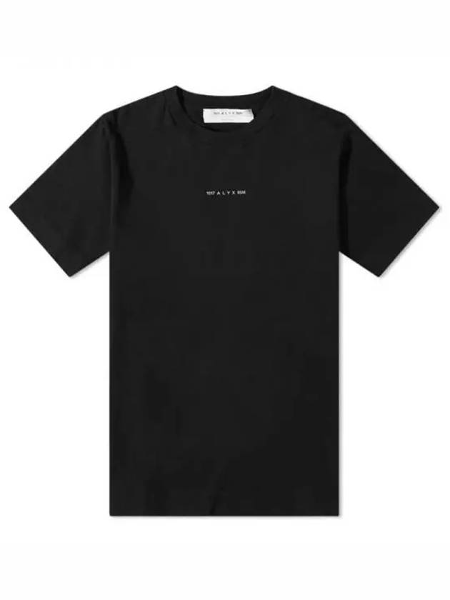 Alix Collection Logo Printing Round Short Sleeve T-shirt Black Men's Short Sleeve 200197 - 1017 ALYX 9SM - BALAAN 1