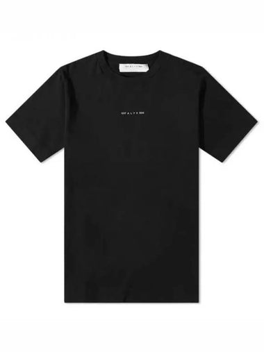 Alix Collection Logo Printing Round Short Sleeve T-shirt Black Men's Short Sleeve 200197 - 1017 ALYX 9SM - BALAAN 1