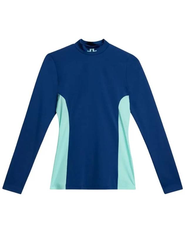 Thabisa Mockneck Long Sleeve T-Shirt Estate Blue - J.LINDEBERG - BALAAN 2